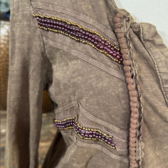 Gimmicks by BKE Brown Long Sleeve Blouse - Picture 3 of 7